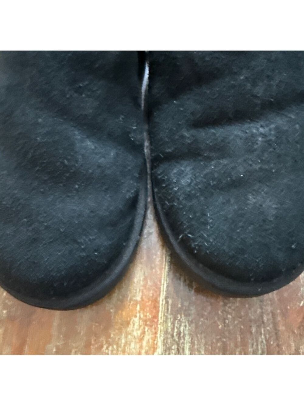UGG Black Suede Shearling Lined Clog Slippers Size 9 - Picture 5 of 10